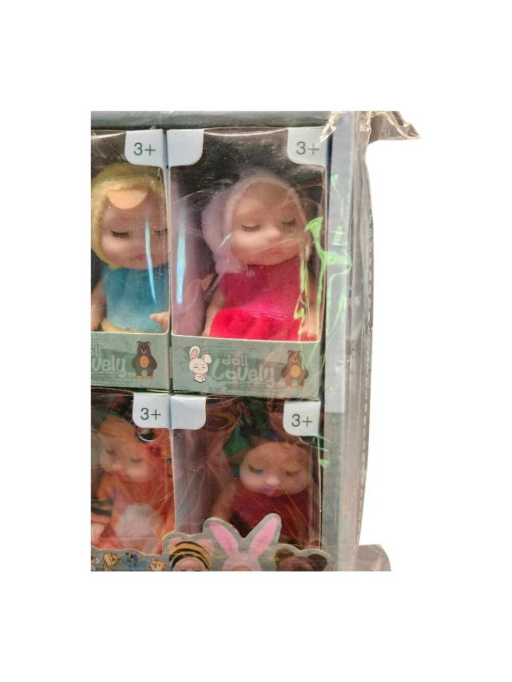 Doll Lovely 6 3.5" Mini Dolls In Animal Costumes Collectible Set For Ages 3+ - Picture 2 of 8